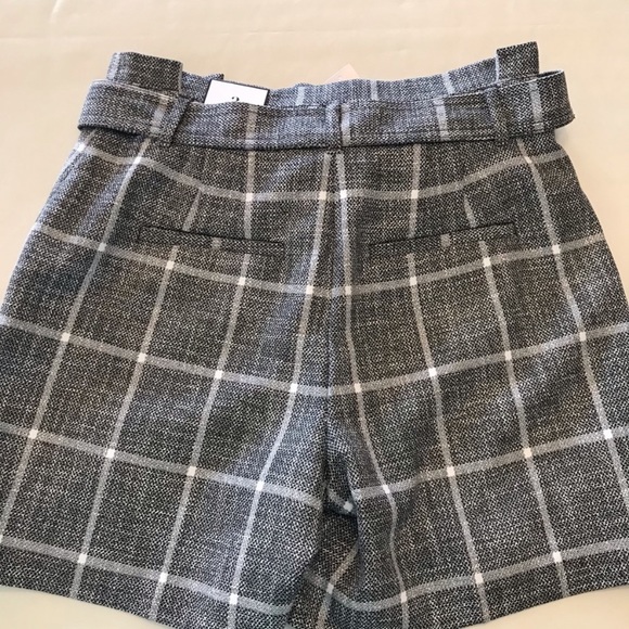 NWOT WHBM 5” Short Plaid High Waisted Luxe Shorts - Picture 5 of 11